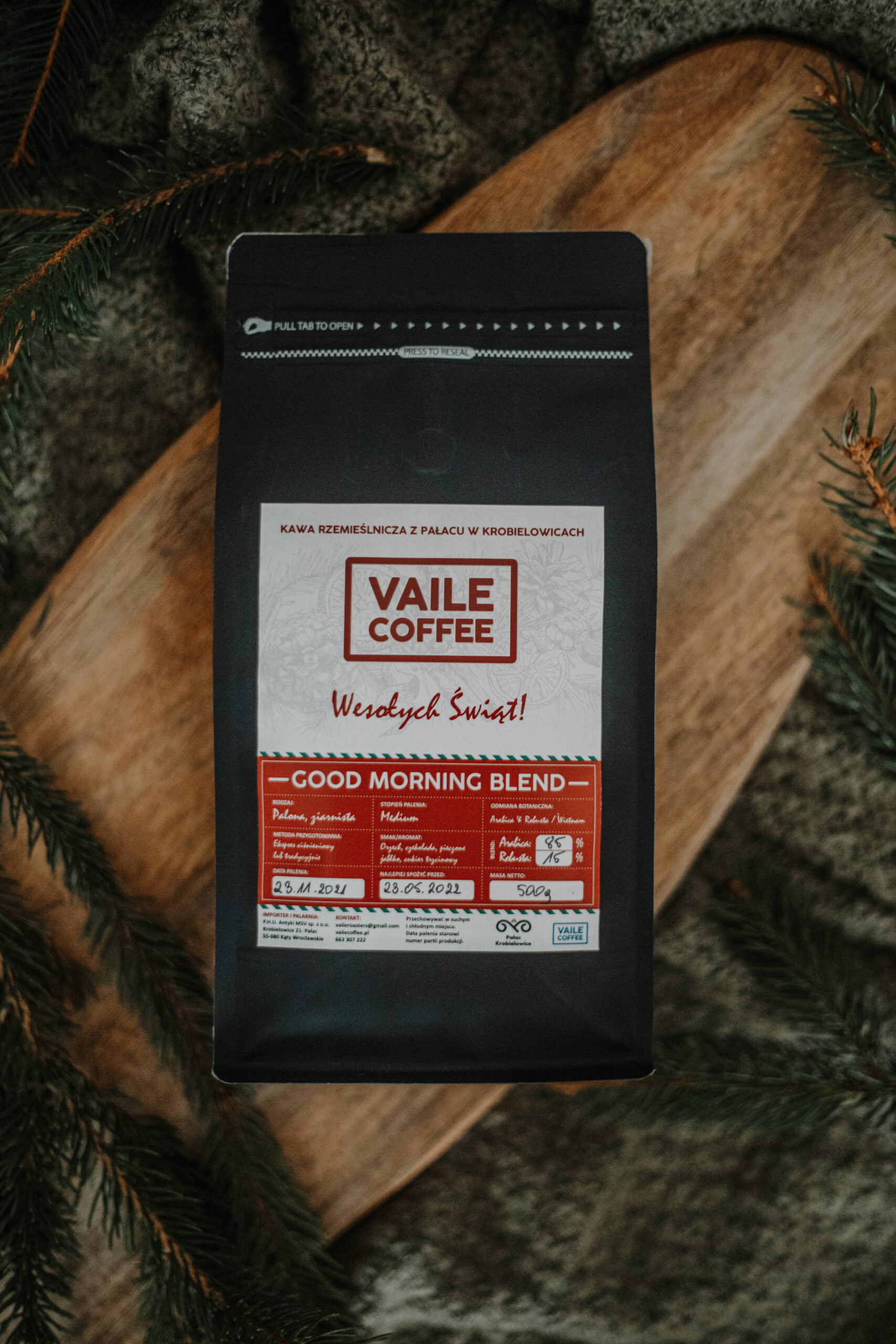 Kawa rzemieślnicza Good Morning Blend 500g Christmas edition